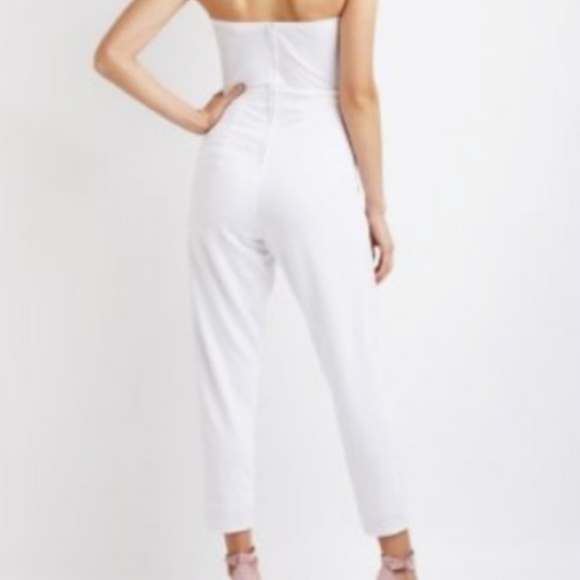 Charlotte Russe White Strapless Jumpsuit - Picture 2 of 3